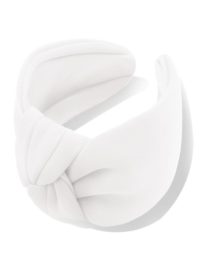 YISSION White Knotted Headband Wide Headbands for Women Non Slip Head Band Fashion Top Knot Hairband Hair Accessories for Women Girls - Image 4